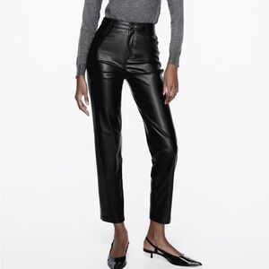 Zara faux leather mom fit pants